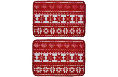 Pack of 2 Christmas Doormats. Pack of 2 Christmas Doormats.